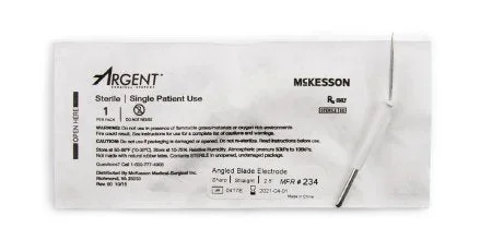 McKesson McKesson Argent Dermal Tip Electrode Stainless Steel Sharp Angled Blade Disposable Sterile – 234