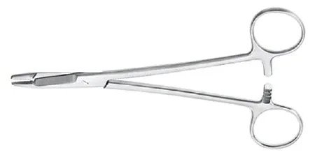 McKesson McKesson Argent Needle Holder 6-1/2 Inch Serrated Jaws Finger Ring Handle – 43-1-877