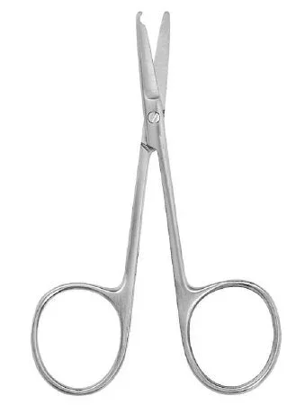 McKesson McKesson Argent Suture Scissors Spencer 3-1/2 Inch Surgical Grade Stainless Steel Finger Ring Handle Straight Blunt/Blunt – 43-1-346