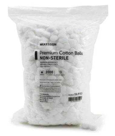 McKesson McKesson Cotton Ball Medium Cotton NonSterile – 18-9153