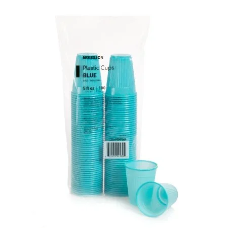 McKesson McKesson Drinking Cup 5 oz. Blue Polypropylene Disposable – 16-PDC5B