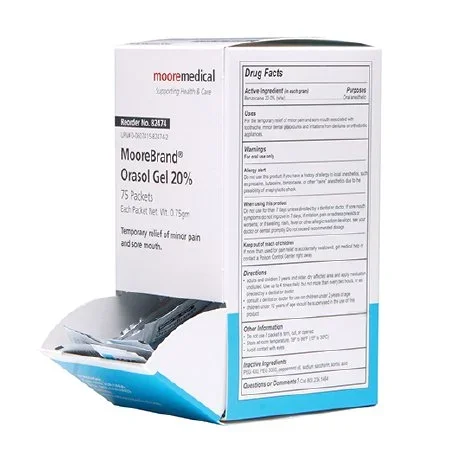 McKesson McKesson Oral Pain Relief Oral Gel 0.75 Gram Individual Packet – 82474