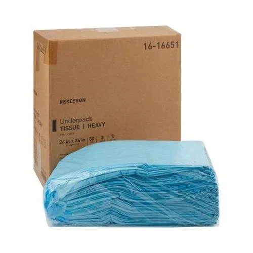 Mckesson Procedure Underpad 24 W X 36 L Inch Blue