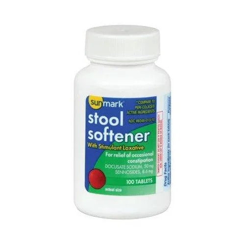 Mckesson Sunmark Stool Softener Unflavored Tablet