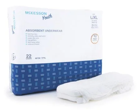 McKesson Youth Absorbent Underwear Pull On Disposable Unisex