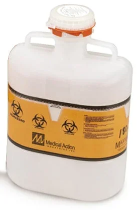 Medegen Medical Products LLC Sharps Container Non-Stackable 10 H X 5 W X 4 D Inch 2 Quart Translucent Screw Cap – 195