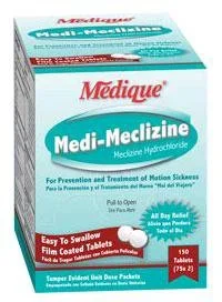 Medique Products Medi-Meclizine Nausea Relief 25 mg Strength Tablet 2 per Pack – 47933