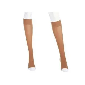 Mediven Plus Calf with Silicone Band, 20-30, Petite, Open, Beige, Size 5