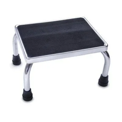 Medline Chrome Foot Stool with Rubber Mat