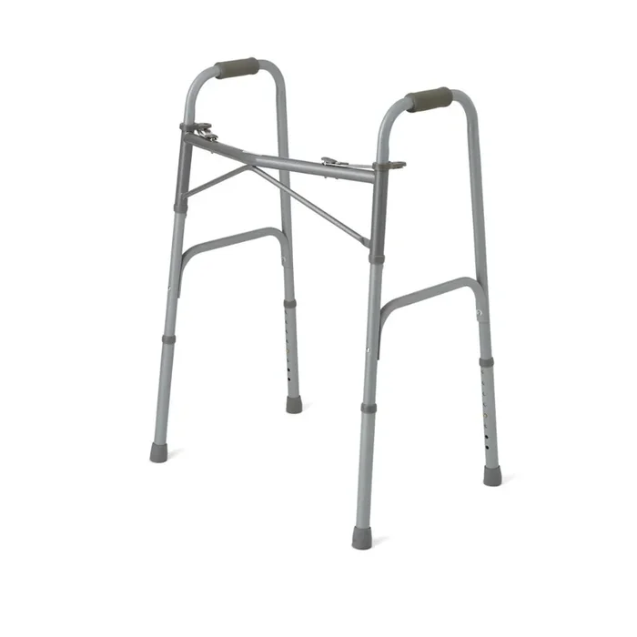 Medline Heavy Duty Bariatric Folding Steel Walker – 650 lb Capacity