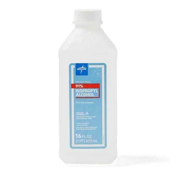 Medline Isopropyl Alcohol 91% 16Oz