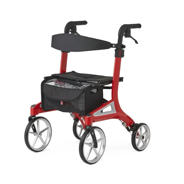 Medline Lightweight Euro Style Folding Rolling Walker Rollator