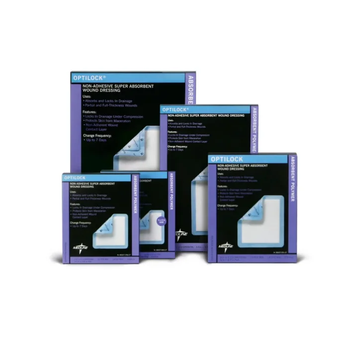 Medline OptiLock Nonadhesive Super Absorbent Wound Dressings