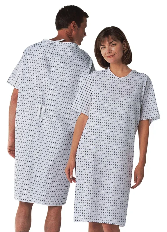 Medline Overlap Back Tie Patient Gowns