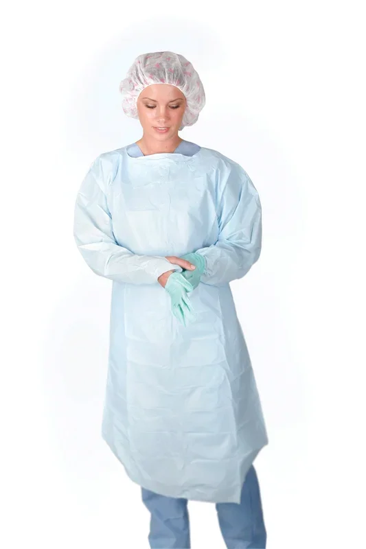 Medline Polyethylene Latex Free Thumb Loop Style Isolation Gowns
