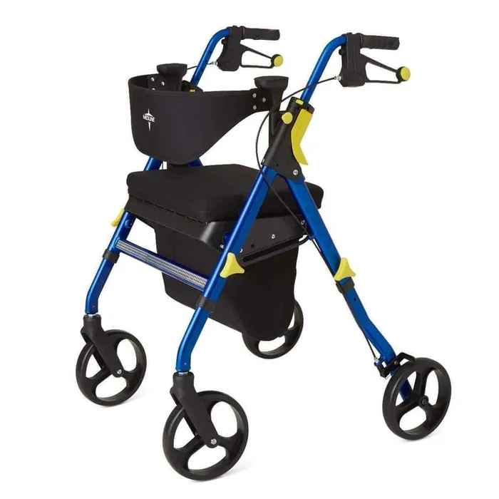 Medline Premium Empower Folding Mobility Rollator Walker with 8″ Wheels