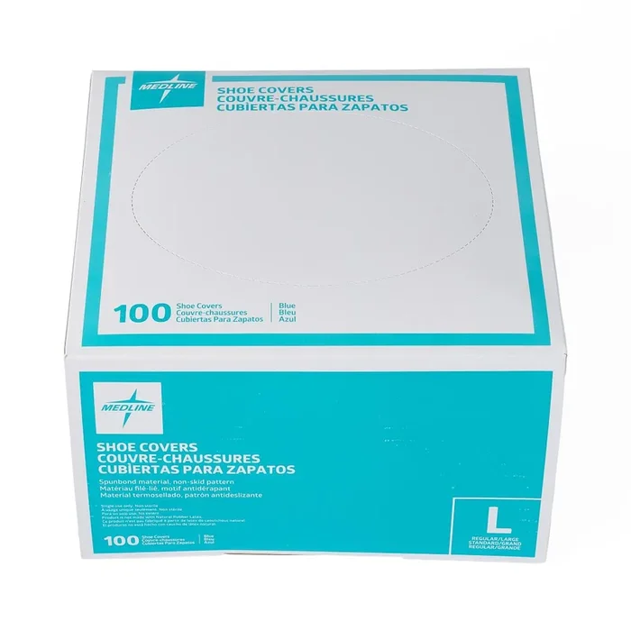 Medline Spunbonded Polypropylene Nonskid Shoe Cover