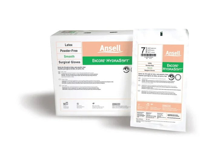 Medline Sterile Powder Free Hydrasoft Smooth Encore Surgical Gloves