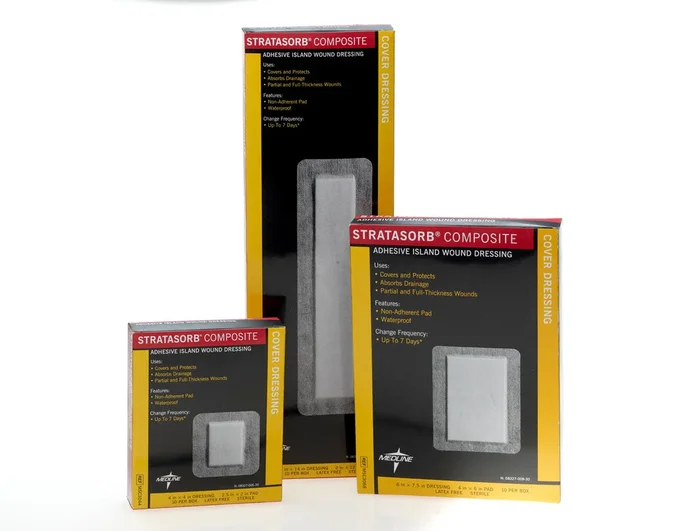 Medline Stratasorb Composite Island Wound Dressing,