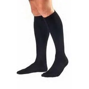 Men’s Dress Knee High Compression Socks Large, Black, Closed Toe – Pair