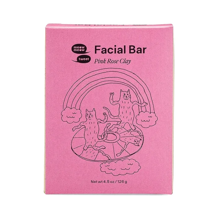 Meow Meow Tweet Pink Rose Clay Facial Bar (4.5 oz) #10075291