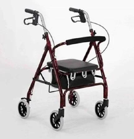 Merits Health Products 4 Wheel Rollator Merits Red Aluminum Frame – W464-UWVMU