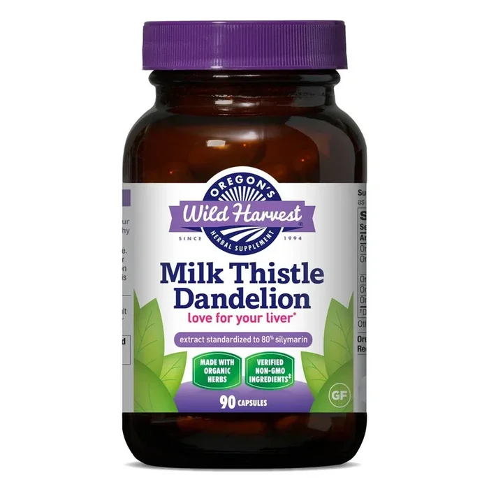 Milk Thistle Dandelion, Organic Capsules