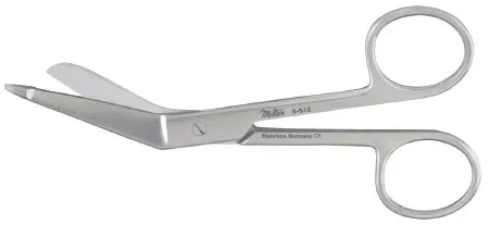 Miltex Miltex Bandage Scissors Knowles 5-1/2 Inch Length Surgical Grade Stainless Steel NonSterile Finger Ring Handle Side Curved Blade Sharp/Blunt – 5-561