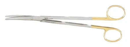Miltex Miltex Carb-N-Sert Dissecting Scissors Metzenbaum 8 Inch Length OR Grade Stainless Steel (German) / Tungsten Carbide NonSterile Finger Ring Handle Curved Blade Blunt/Blunt – 5-184TC