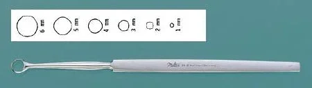 Miltex Miltex Dermal Curette Fox 5-1/2 Inch Length Single-ended Handle 1 mm Tip Straight Fenestrated Round Tip – 33-5B