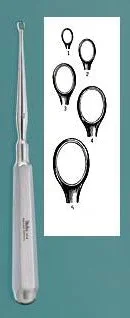 Miltex Miltex Dermal Curette Piffard 6-1/4 Inch Length Single-ended Hexagonal Handle Size 4, 8 mm Tip Straight Fenestrated Oval Tip – 33-11