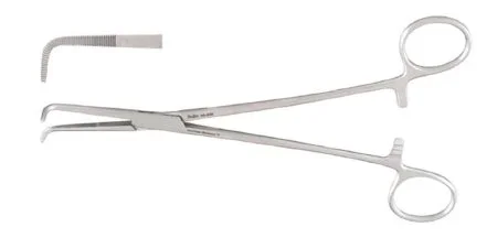 Miltex Miltex Hemostatic Forceps Kantrowitz 7-1/2 Inch OR Grade Stainless Steel (German) NonSterile Ratchet Lock Finger Ring Handle Angled 90° Angular Tip – 25-836
