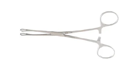Miltex Miltex Intestinal Forceps Williams 6-1/2 Inch OR Grade Stainless Steel (German) NonSterile Ratchet Lock Finger Ring Handle Straight Cross Serrated Fenestrated Oval Jaws – 16-56