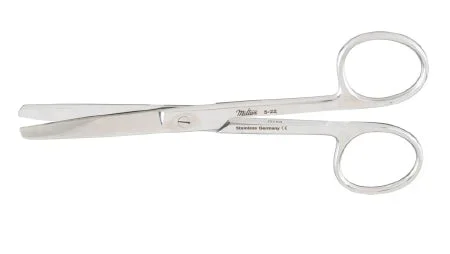 Miltex Miltex Operating Scissors 4-1/2 Inch Length OR Grade Stainless Steel (German) NonSterile Finger Ring Handle Straight Blade Blunt/Blunt – 43607