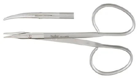 Miltex Miltex Tenotomy Scissors Stevens 3-3/4 Inch Length OR Grade Stainless Steel (German) NonSterile Ribbon Style Finger Ring Handle Curved Blade Blunt/Blunt – 18-1478