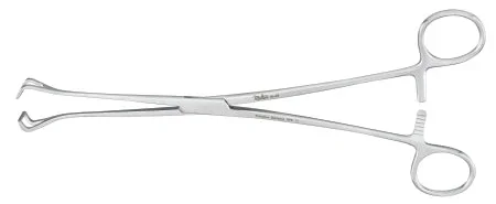 Miltex Miltex Tissue Forceps Babcock 9-1/2 Inch OR Grade Stainless Steel (German) NonSterile Ratchet Lock Finger Ring Handle Straight 15 mm Wide Fenestrated Triangular Jaws – 16-48