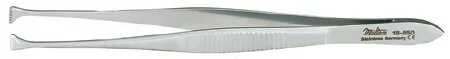 Miltex Miltex Tissue Forceps Graefe 4-3/8 Inch OR Grade Stainless Steel (German) NonSterile NonLocking Thumb Handle Straight 4.5 mm Wide Jaws w/Fine Teeth – 18-850