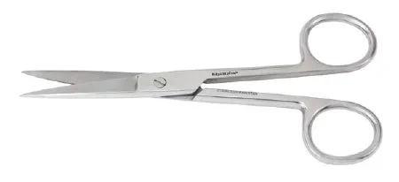 Miltex Vantage Operating Scissors 4-1/2 Inch Length Office Grade Stainless Steel Finger Ring Handle Straight Blade Sharp/Sharp – V95-2
