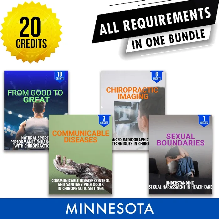 Minnesota Package 3: Full Recertification – All Required Chiropractic Continuing Education Hours in One Package, 20 Credits