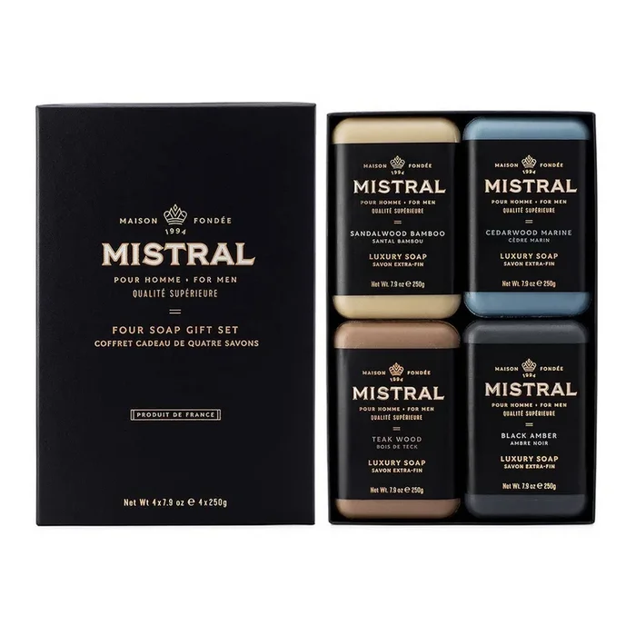 Mistral Mens 4 Soap Gift Set (8.8 oz) #10077027
