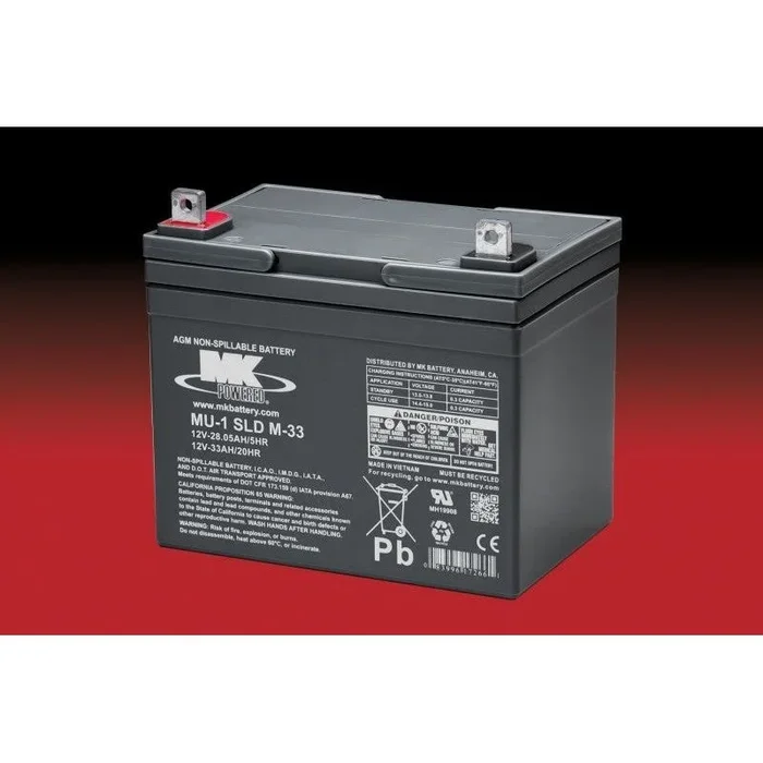 MK Battery 12V 33 AH Sealed AGM Battery