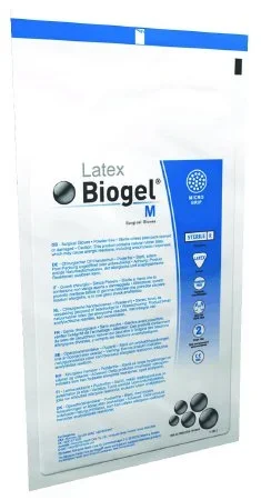 Molnlycke Biogel M Surgical Glove Size 6.5 Sterile Latex Standard Cuff Length Micro-Textured Straw Not Chemo Approved – 30565
