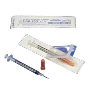 Monoject SoftPack Insulin Syringe 30G x 5/16″, 1/2 mL (100 count)