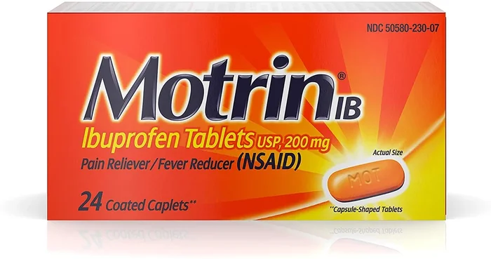 Motrin IB Ibuprofen 200 mg 24 Coated Caplets