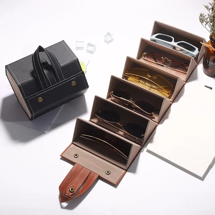 Multi Sunglasses Case, Glasses Organizer | Portable & Foldable Case Holder Travel Box