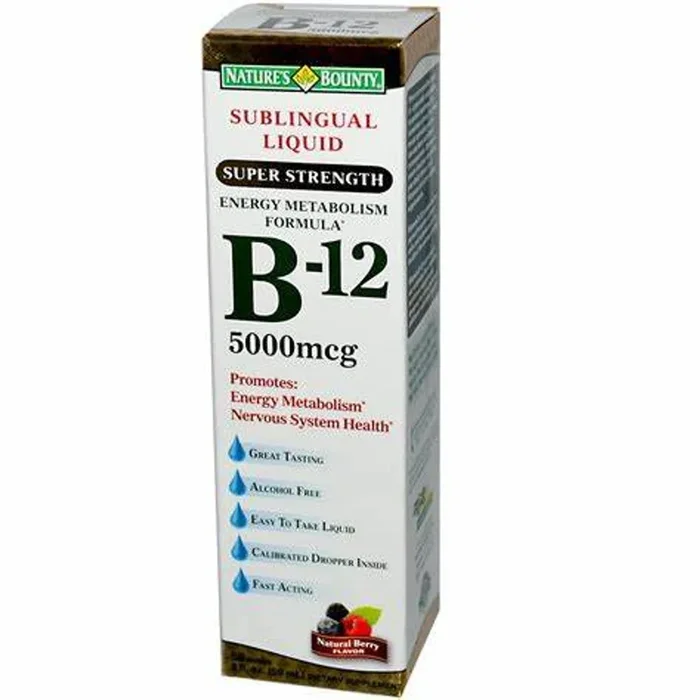 Nature’s Bounty Vitamin B-12 Super Strength Liquid, 5,000mcg, 2 oz