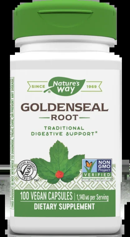 Nature’s Way Goldenseal Root 1140 mg 100 Vegetable Capsules