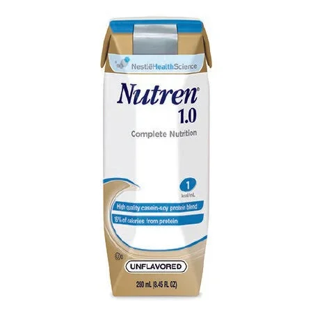 Nestle Healthcare Nutrition Nutren 1.0 Tube Feeding Formula 250 mL Carton Ready to Use Unflavored Adult – 798716162104