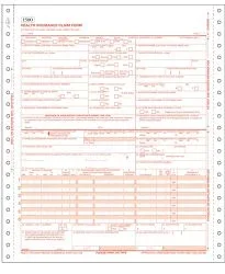 New 2014 HCFA Form, One Part, Case of 2500