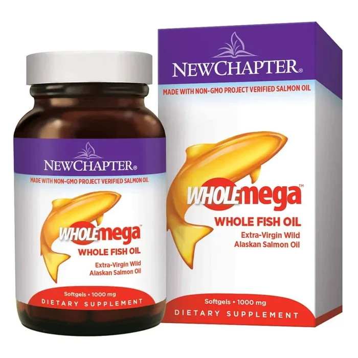 New Chapter Wholemega 1000mg Whole Fish Oil (120 count) #31717